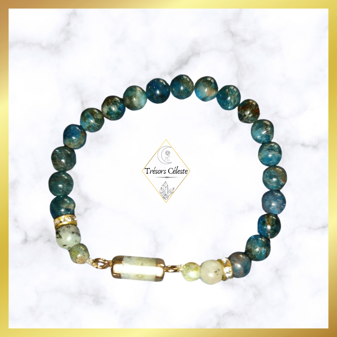Bracelet Agate arbre et Apatite