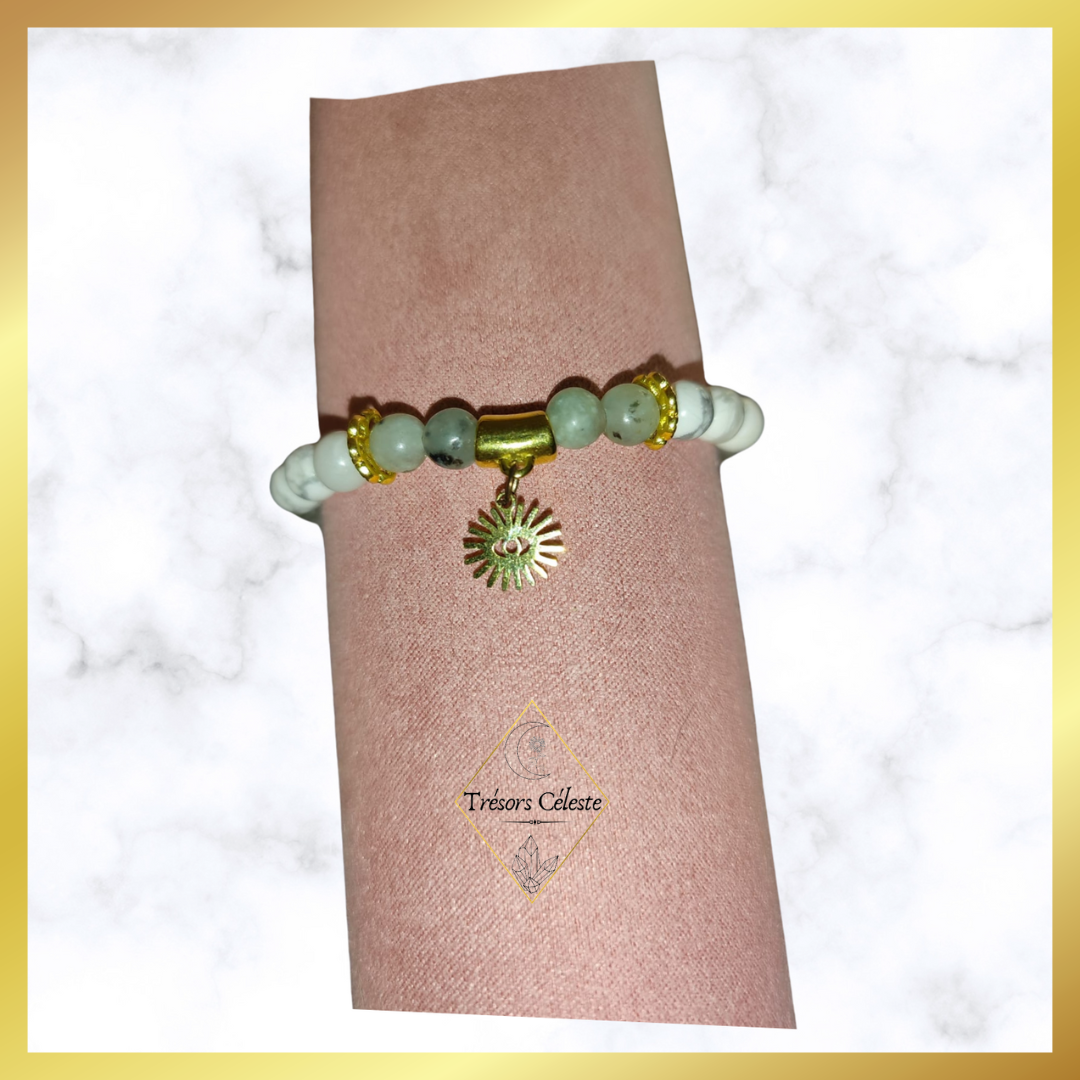 Bracelet Howlite et Labradorite