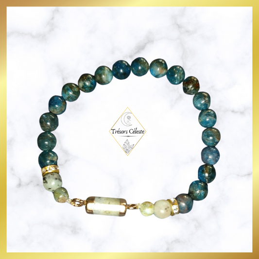 Bracelet Agate arbre et Apatite