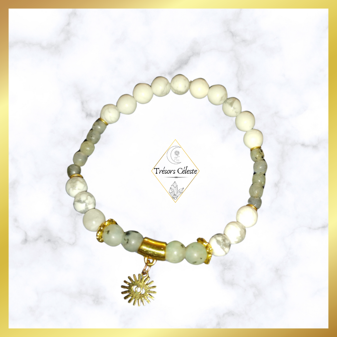 Bracelet Howlite et Labradorite