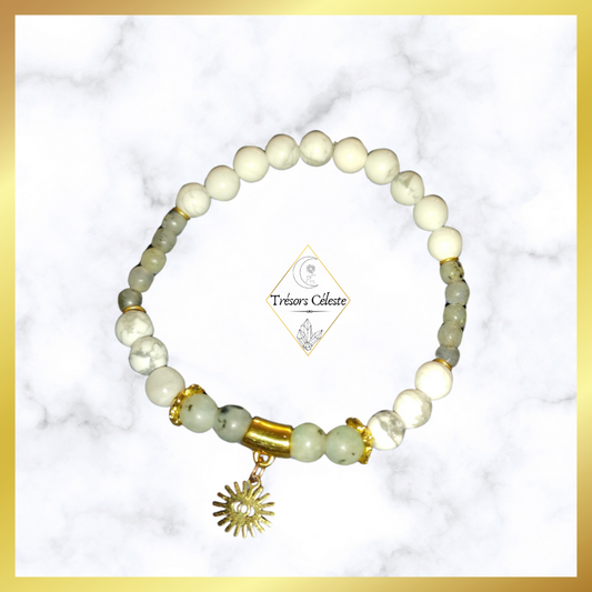 Bracelet Howlite et Labradorite