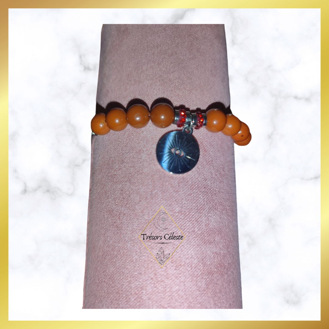 Bracelet réglable jaspe rouge